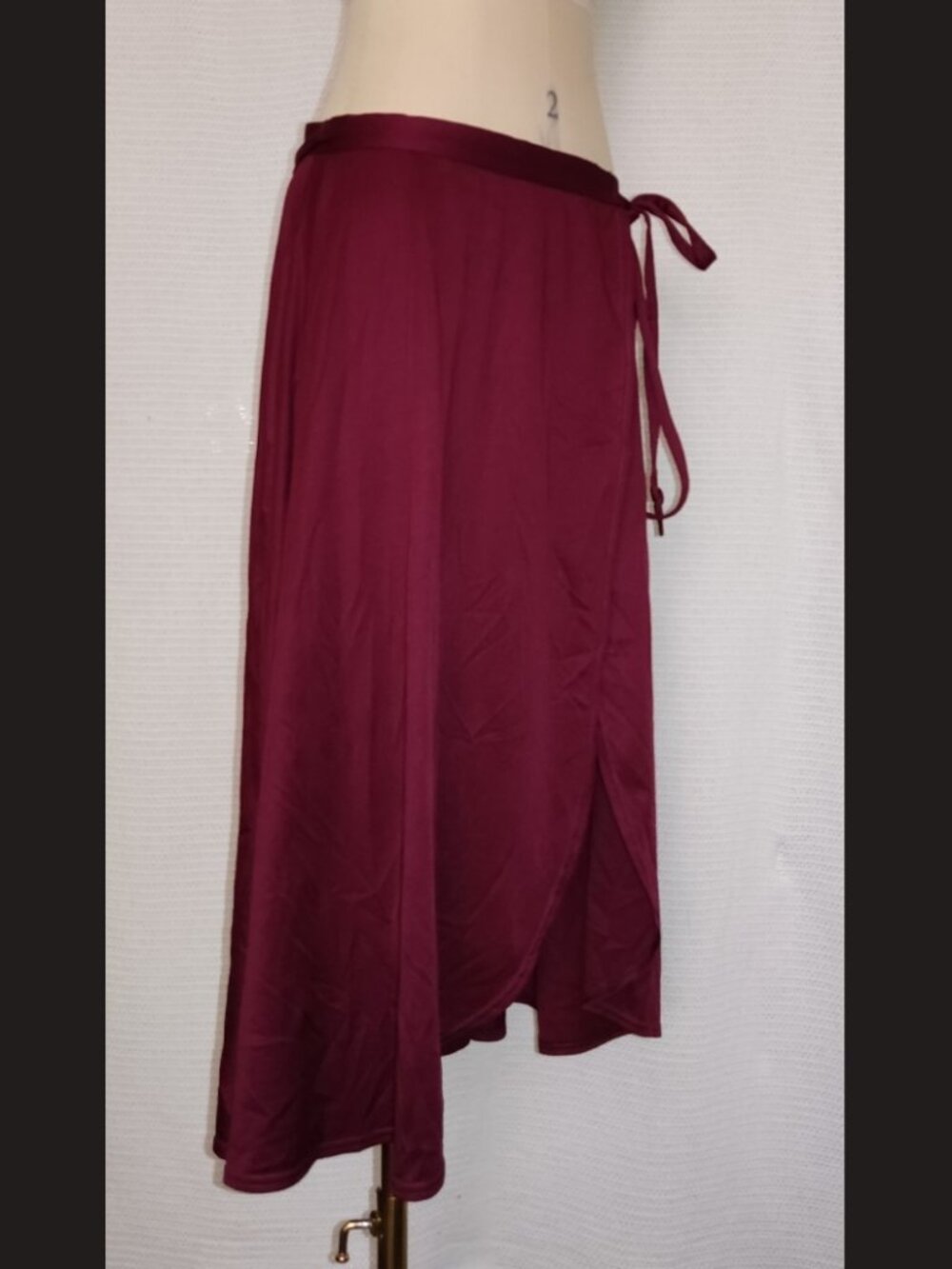 Vintage burgandy wrap skirt